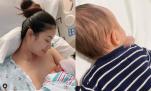 Phạm Hương lần đầu khoe khoảnh khắc vạch áo cho con bú khiến dân mạng phát sốt